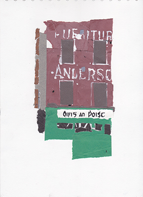 Collage of the post office on Ushers Quay, Dublin